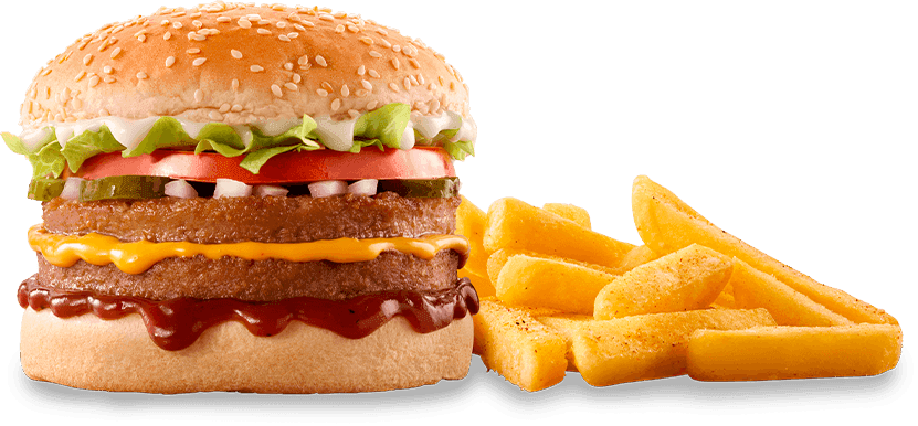 Double Veggie Burger & Chips