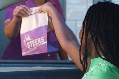 Steers drive-thru fast food service convenience