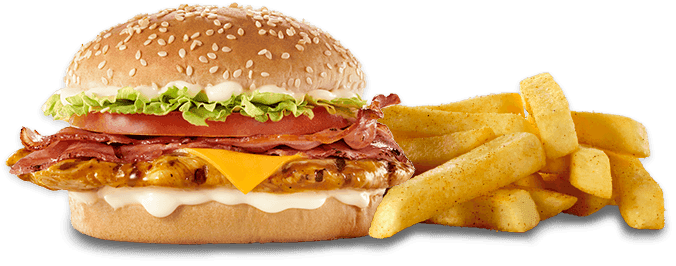 Burgers on a tray