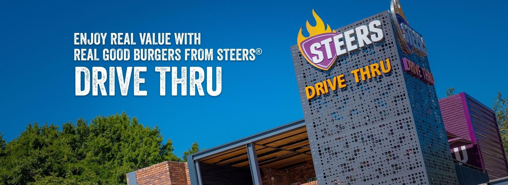 Steers drive through restaurant image