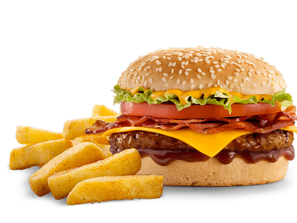 cheese burger and chips