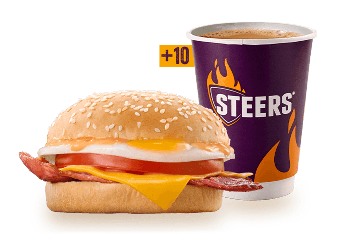 Bacon, Cheese, Egg & Tomato Bun