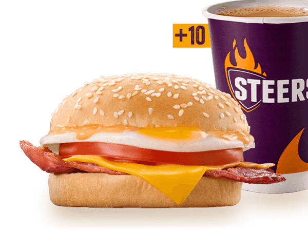 Bacon, Cheese, Egg & Tomato Bun