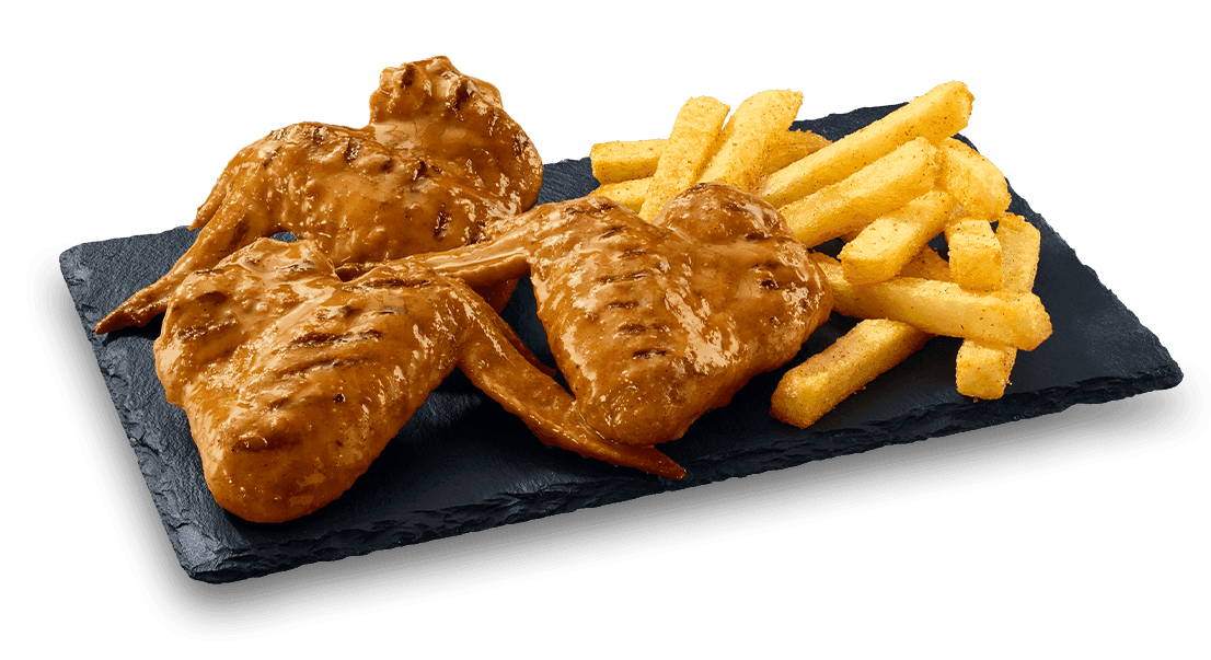 3 Full Wings & Chips