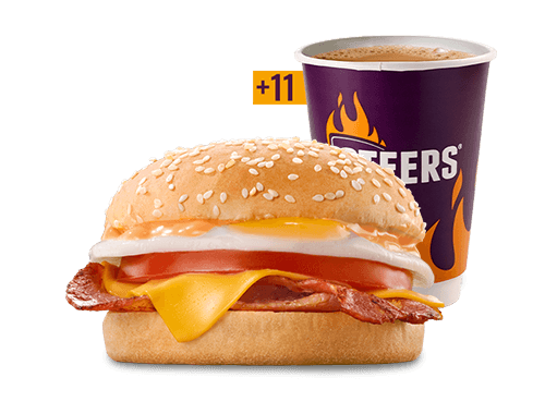 Bacon, Cheese, Egg & Tomato Bun