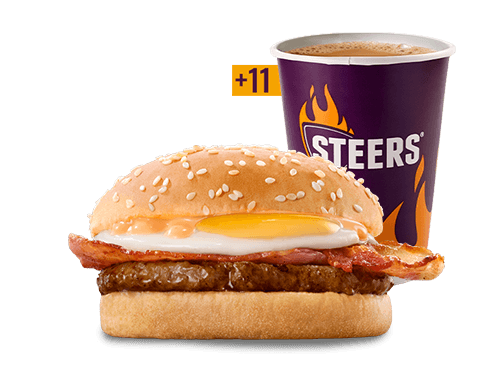 Beef Patty, Bacon & Egg Bun