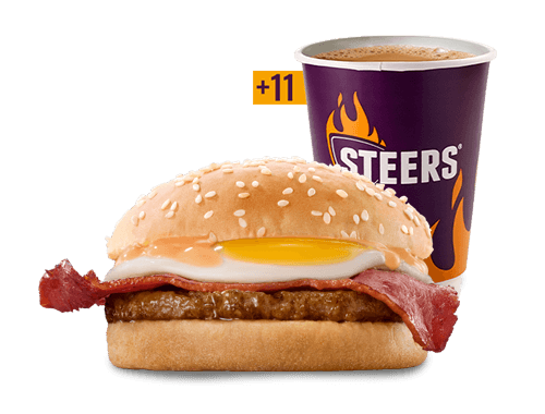 Beef Patty, Bacon & Egg Bun