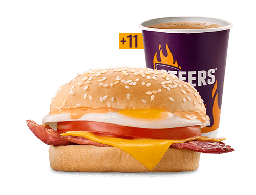 Bacon, Cheese, Egg & Tomato Bun