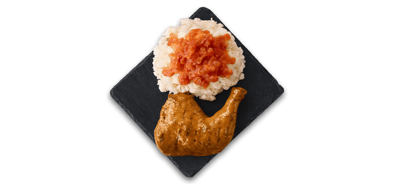 ¼ Chicken with pap & sishebo