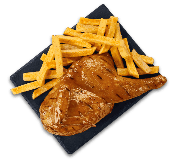 ½ Chicken with medium chips