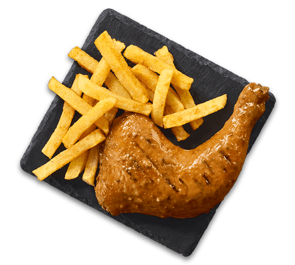 ¼  Chicken with small chips