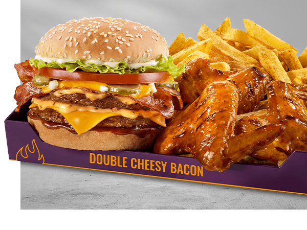 Double Cheesy Bacon Flame-Grilled Mega Box