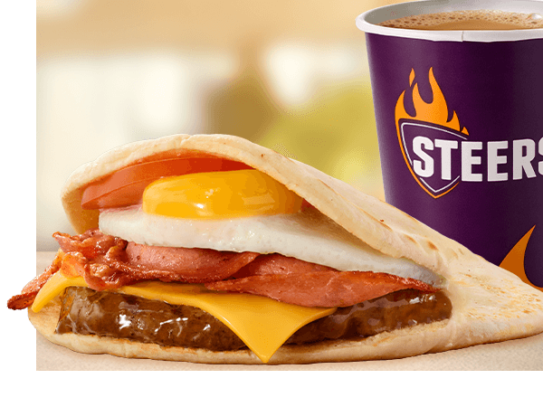 Beef Patty, Bacon, Egg & Cheese  Pita