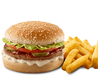 Bacon & Cheese Chicken Burger Combo