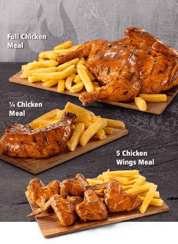 Chicken Cheese Burger & Chips