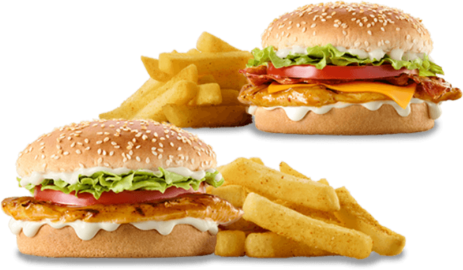 Chicken Burgers and Chips