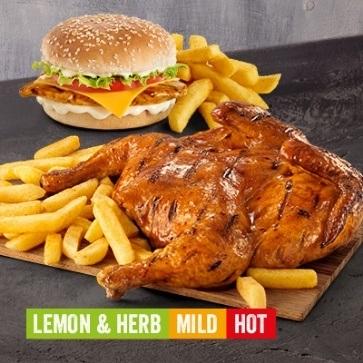 Chicken Cheese Burger and Full Chicken