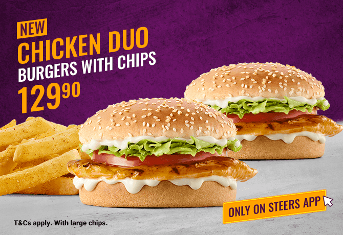 Chicken Duo Burgers and Chips